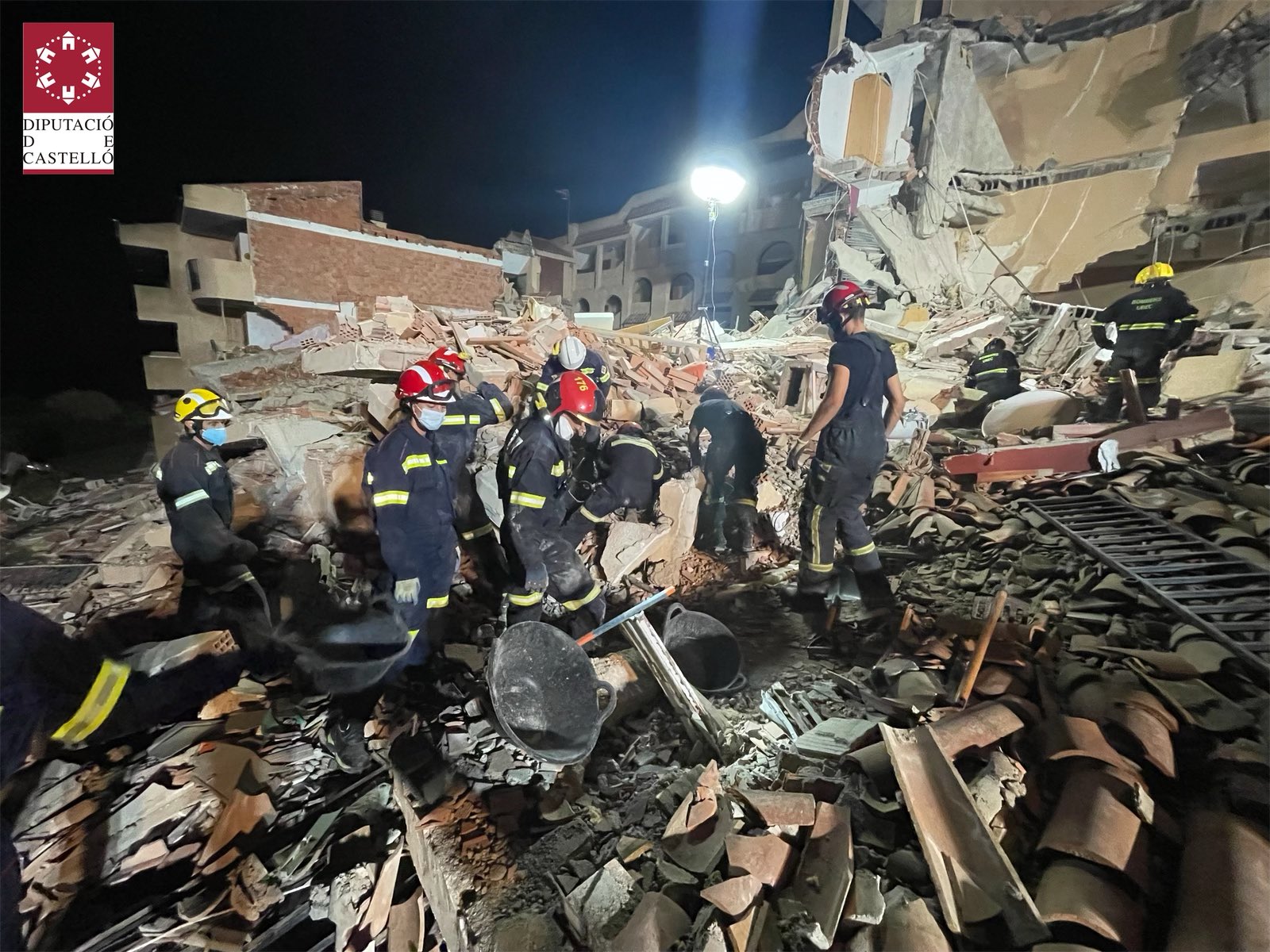 Derrumbe de un piso de viviendas en Peñíscola