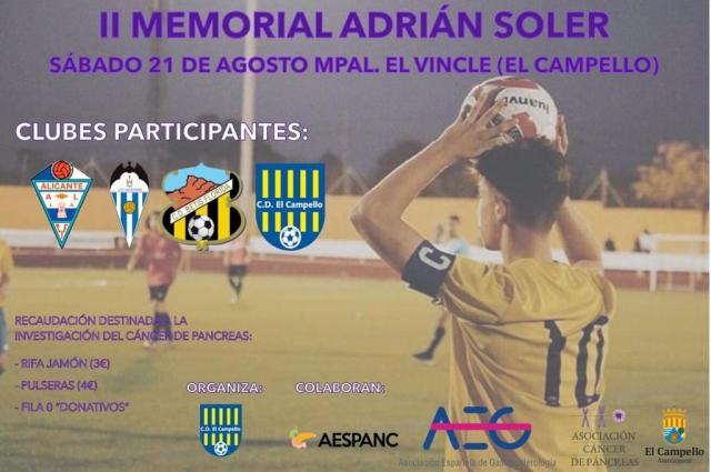 Memorial de fútbol “Adrián Soler” con participación del Alicante, Betis Florida, Alcoyano y CD El Campello