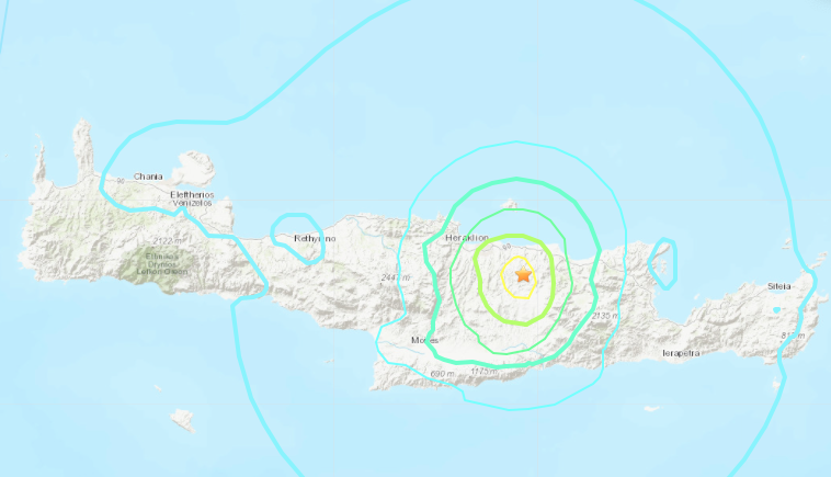 Un terremoto de magnitud 5.8 en la isla griega de Creta pone al Mediterráneo oriental en guardia