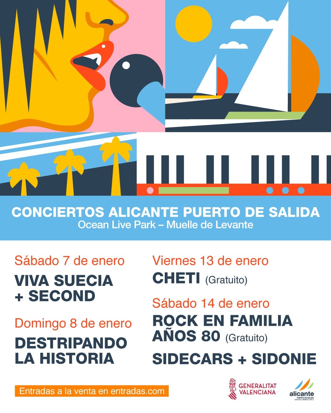 Alicante Puerto de Salida presenta su programación musical para la próxima edición de la Vuelta al Mundo de Vela