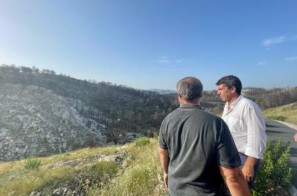 Mazón: “El plan del Consell de ayudas a los municipios de Vall d’Ebo afectados por los incendios ha fracasado”